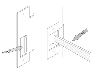 illustration of bending latch bolt