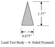 diagram of lead test body - 4-sided pyramid