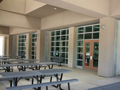 steel doors in a k-12 school