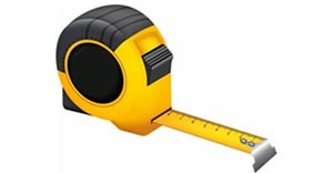 yellow and black tape measure